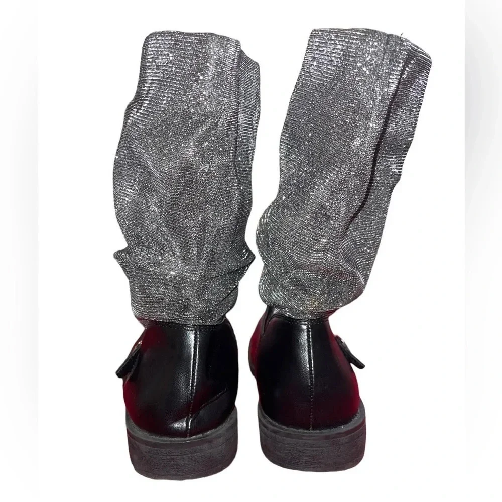 Jessica Simpson Kid's Girls' Summit Boot Black Metallic 5M US Big Kid